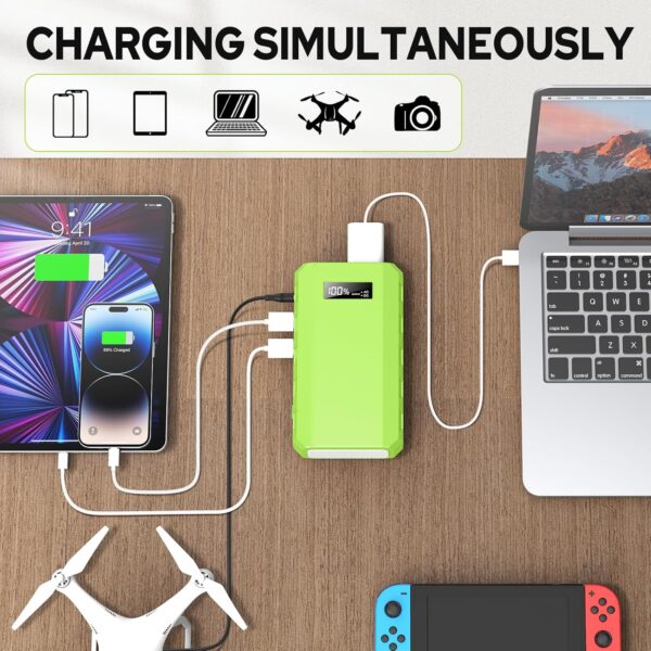 powkey Portable Power Station with AC Outlet, 65W/110V External Battery Pack 24000mAh/88.8Wh Power Pack, Portable Power Source Supply Backup for Outdoor Tent Camping Home Office - For Sale - Price - Image 9