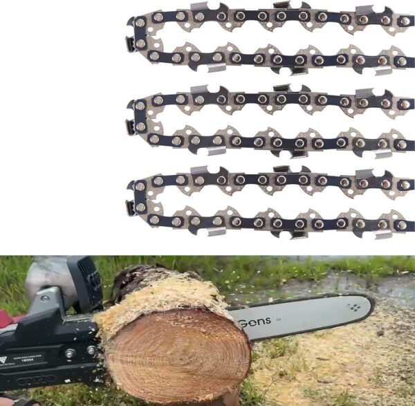 3-Pack 20 Inch Chainsaw Chain 3/8'' Pitch, 050'' Gauge, 72 Drive Links, C1S-72DL, Fits Husqvarna 455 Rancher, Poulan PR5020, Stihl MS 260,Dewalt and More, Price For Sale