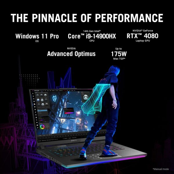 ASUS ROG Strix Scar 16 (2024) Gaming Laptop, 16” Nebula HDR 16:10 QHD 240Hz/3ms, 1100 nits, Mini LED Display, GeForce RTX 4080, Intel Core i9-14900HX, 32GB DDR5, 1TB SSD, Windows 11 Pro, G634JZR-XS96 - For Sale - Price - Image 2