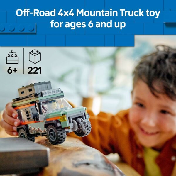 LEGO City Off-Road 4x4 Mountain Truck Toy - Building Toy Set for Kids, Boys and Girls, Ages 6+ - Fun Gift Idea for Birthdays and Holidays - with Adventurer Minifigure and Accessories - 60447 - For Sale - Price - Image 2