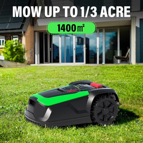 SOYUS Robot Lawn Mower, Automatic Robot Mower APP Controlled with Schedule, Self-Charging, Bluetooth/Wi-Fi Connected Robotic Lawn Mowers, Covers up to 1/3 Acre (15069 sq ft) - For Sale - Price - Image 2