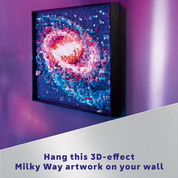 LEGO Art The Milky Way Galaxy Wall Art Décor, Space and Astronomy Gift, Building Set for Adults, Creative Activity for Art and Design Lovers, Home Décor Ideas for Living Room, 31212 - For Sale - Price - Image 6