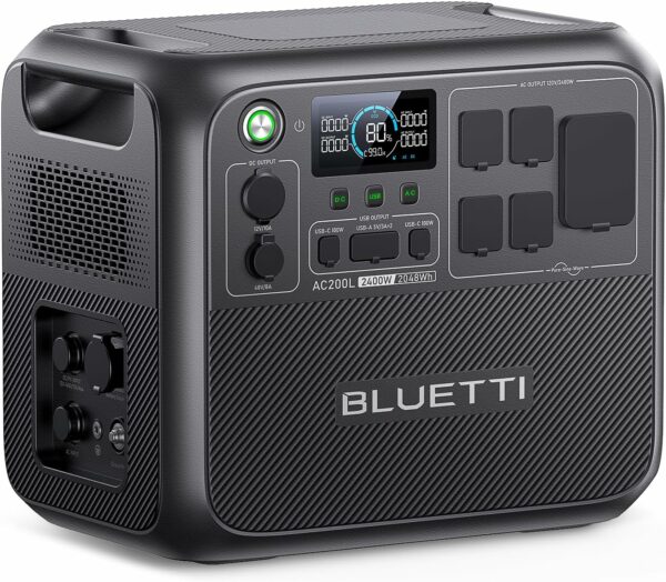 BLUETTI AC200L Portable Power Station, 2048Wh LiFePO4 Battery Backup, Expandable to 8192Wh w/ 4 2400W AC Outlets (3600W Power Lifting), 30A RV Output, Solar Generator for Camping, Home Use, Emergency - For Sale - Price