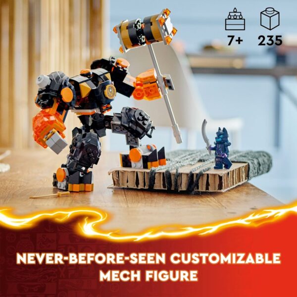 LEGO NINJAGO Cole’s Elemental Earth Mech Mini Ninja Toy, Customizable Action Figure Adventure Toy with Cole and Wolf Warrior Minifigures, Ninja Gift for Boys, Girls and Kids Ages 7 and Up, 71806 - For Sale - Price - Image 2