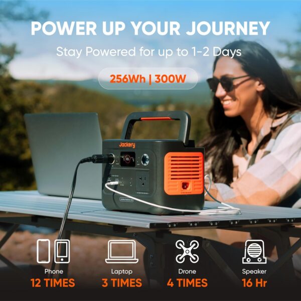 Jackery Explorer 240 v2 Portable Power Station, 256Wh LiFePO4 Battery with 300W AC/100W USB-C Output, 1Hr Fast Charging, Versatile Scenarios-Outdoor/Camping/RV/Travel/Emergency Backup For Sale - Price - Image 3