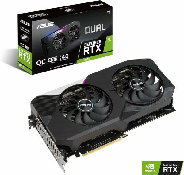 ASUS Dual NVIDIA GeForce RTX 3070 V2 OC Edition Gaming Graphics Card (PCIe 4.0, 8GB GDDR6 Memory, LHR, HDMI 2.1, DisplayPort 1.4a, Axial-tech Fan Design, Dual BIOS, Protective Backplate) (Renewed) - For Sale - Price - Image 2