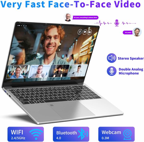 16 Inch Laptop Computer | Gaming Laptop | 16GB RAM 1TB SSD | N100 Processor | FHD 1920 * 1200 | 180 Angle Open | Backlit | BT4 WIFI5 | Windows 11 Pro | Fingerprint Unlock | UHD Graphics 750 MHz - For Sale - Price - Image 7