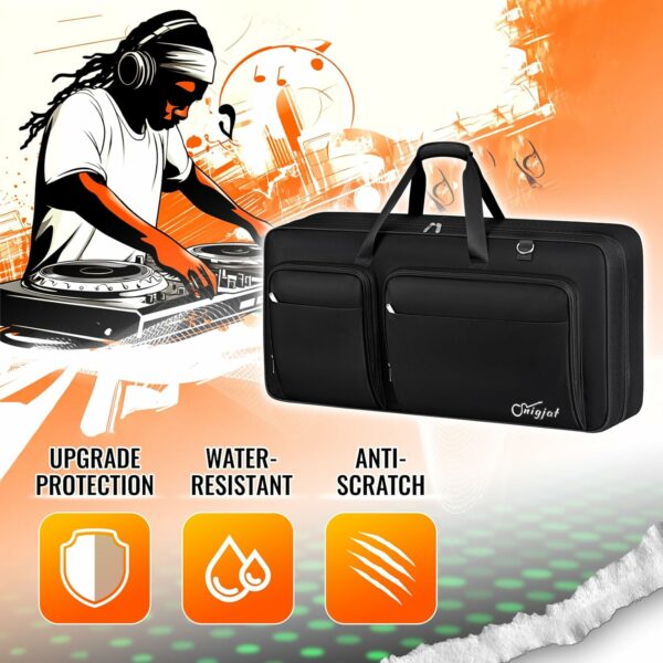 SNIGJAT DJ Controller Case for DDJ-FLX10/ 1000/ REV7/ FLX6, Padded Large Capacity DJ Controller Bag with 12 Pockets for Laptop and Music Accessories, DJ Carrying Case with Adjustable Shoulder Strap - For Sale - Price - Image 5