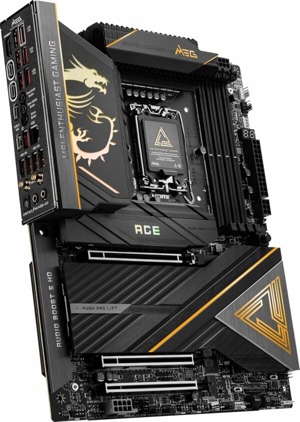 MSI MEG Z890 ACE Gaming Motherboard (Support Core Ultra Series 2 Intel Processors, LGA 1851, DDR5, PCIe 5.0, M.2, SATA, 10Gbps LAN, USB Type-C, Wi-Fi 7, Bluetooth 5.4, Thunderbolt 4, ATX) - For Sale - Price - Image 6