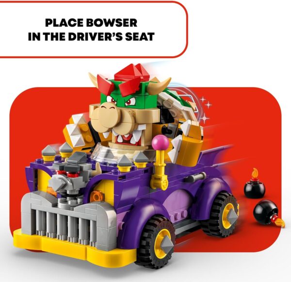 LEGO Super Mario Bowser’s Muscle Car Expansion Set, Collectible Bowser Toy for Kids, Gift for Boys, Girls and Gamers Ages 8 and Up, 71431 - For Sale - Price - Image 3