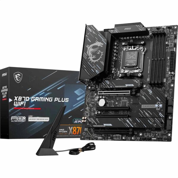 MSI X870 Gaming Plus WiFi Motherboard, ATX - Supports AMD Ryzen 9000/8000 / 7000 Processors, AM5-60A SPS VRM, DDR5 Memory Boost 8200+ MT/s (OC), PCIe 5.0 x16 & 4.0 x16, M.2 Gen5, Wi-Fi 7, 5G LAN - For Sale - Price