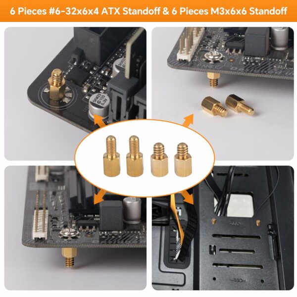 23Sizes M.2 Computer Screws Standoff Nut ATX SSD Mounting Screw Kit for Motherboard, SSD, HDD Hard Drive, CD-ROM, Fan, PC Case for Computer Laptop Notebook DIY & Repair - For Sale - Price - Image 6