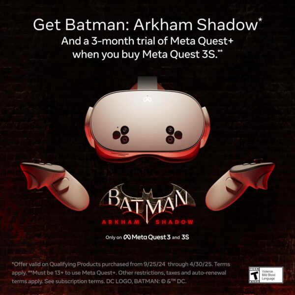 Meta Quest 3S 128GB — Get Batman: Arkham Shadow and a 3-Month Trial of Meta Quest+ Included — All-in-One Headset - For Sale - Price - Image 2