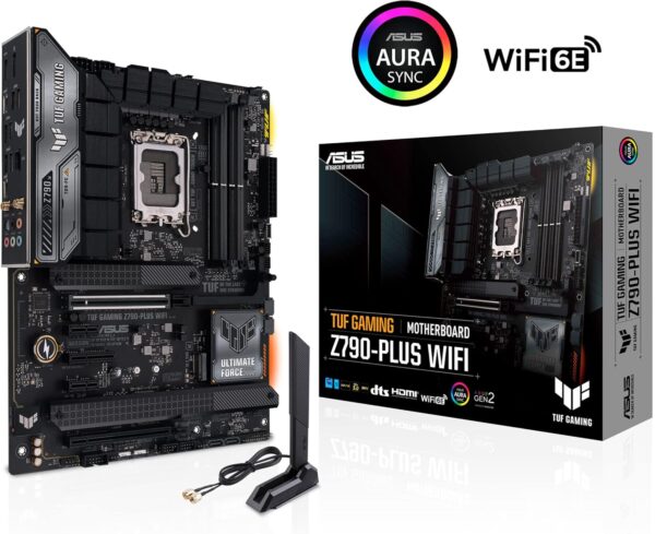 ASUS TUF Gaming Z790-Plus WiFi LGA 1700(Intel 14th,12th &13th Gen) ATX Gaming Motherboard(PCIe 5.0,DDR5,4xM.2 Slots,16+1 DrMOS,WiFi 6,2.5Gb LAN,Front USB 3.2 Gen 2 Type-C,Thunderbolt 4(USB4),Aura RGB) - For Sale - Price - Image 2