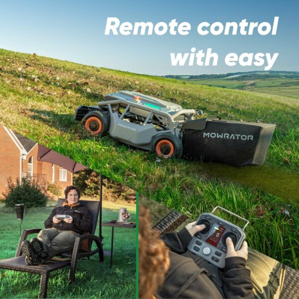 Remote Control Lawn Mower S1 4WD 18Ah, Robot Lawn Mower No Wire with 1.5-4.3 Inch Cutting Height 21 Inch Cutting Width, Robotic Lawn Mower for 75% Slope(37°) with Mowing 1.12 Acres - For Sale - Price - Image 7