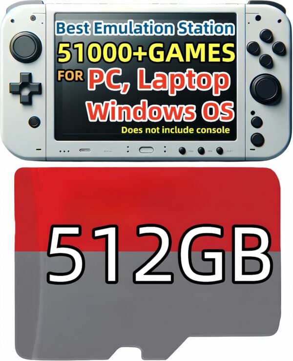 512GB RetroBat Game Card System for Handheld Game Console Windows OS, Game Card Retro Game Batocera System Emulator for PC Laptop, Retro Game Card for Windows, MSI Claw, Legion Go, ROG Ally - For Sale - Price