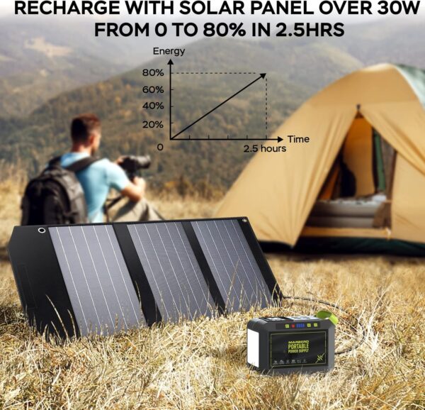 MARBERO Portable Power Station 88Wh Camping Lithium Battery Solar Generator Fast Charging with AC Outlet 120W Peak Power Bank(Solar Panel Optional) for Home Backup Outdoor Emergency RV Van Hunting - For Sale - Price - Image 6