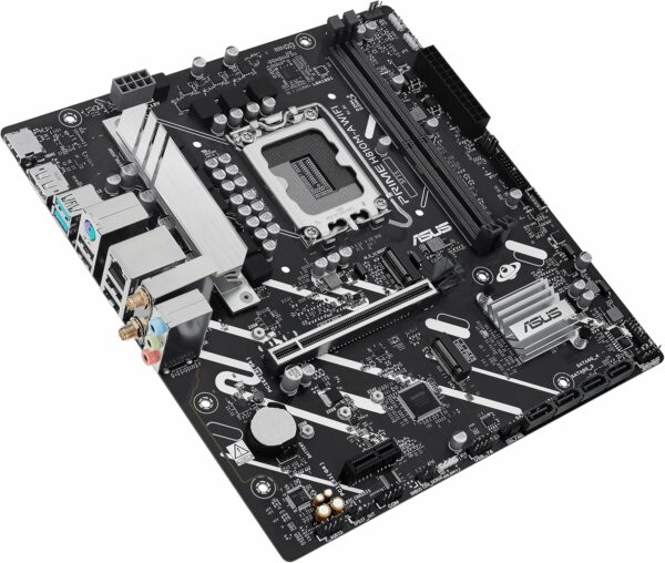 ASUS Prime H810M-A WiFi-CSM Intel® H810 LGA 1851 mATX Motherboard, 6+1+1+1 Discrete MOS, DDR5, PCIe 4.0, 2X M.2, Intel® 1Gb Ethernet, Wi-Fi 6, DisplayPort, HDMI™, USB 10Gbps, Front USB 5Gbps Type-C® - For Sale - Price - Image 2