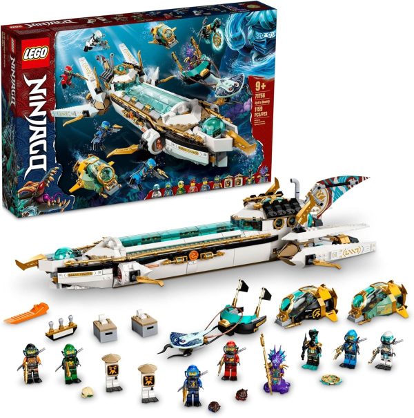 LEGO NINJAGO Hydro Bounty Building Set, 71756 Submarine Toy with Kai and NYA Minifigures, Ninja Toys, Gifts, Presents for Kids, Boys, Girls Age 9 Plus Years Old, Price For Sale