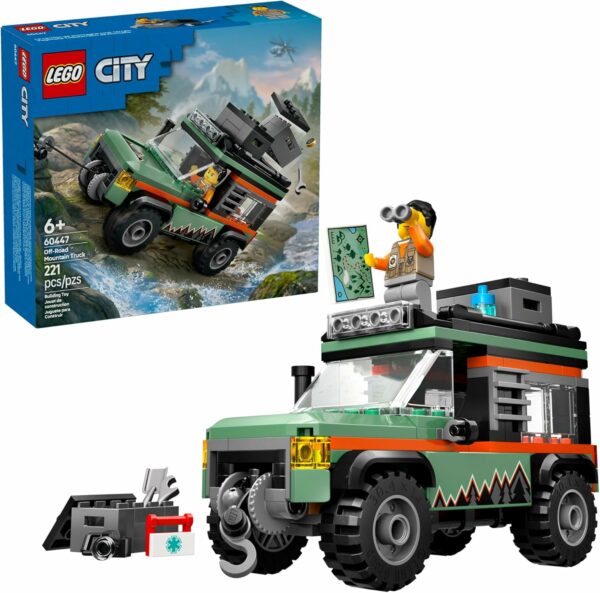 LEGO City Off-Road 4x4 Mountain Truck Toy - Building Toy Set for Kids, Boys and Girls, Ages 6+ - Fun Gift Idea for Birthdays and Holidays - with Adventurer Minifigure and Accessories - 60447 - For Sale - Price