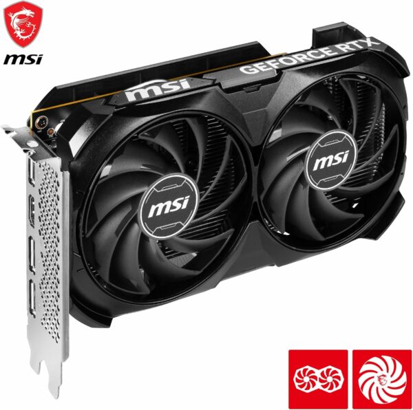 MSI GeForce RTX 4060 Ventus 2X Black 8G OC Gaming Graphics Card - 8GB GDDR6X, PCI Express Gen 4, 128-bit, 3X DP v 1.4a, HDMI 2.1a (Supports 4K & 8K HDR) - For Sale - Price - Image 4