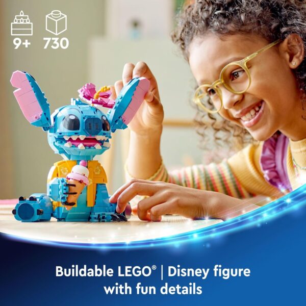 LEGO Disney Stitch Toy Building Kit, Disney Toy for 9 Year Old Kids, Buildable Figure with Ice Cream Cone, Fun Disney Gift for Girls, Boys and Lovers of The Hit Movie Lilo and Stitch, 43249 - For Sale - Price - Image 2