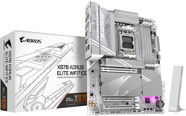 GIGABYTE X870 AORUS Elite WIFI7 ICE AMD AM5 LGA 1718 Motherboard, ATX, DDR5, 4X M.2, PCIe 5.0, USB4, WIFI7, 2.5GbE LAN, EZ-Latch, 5-Year Warranty - For Sale - Price