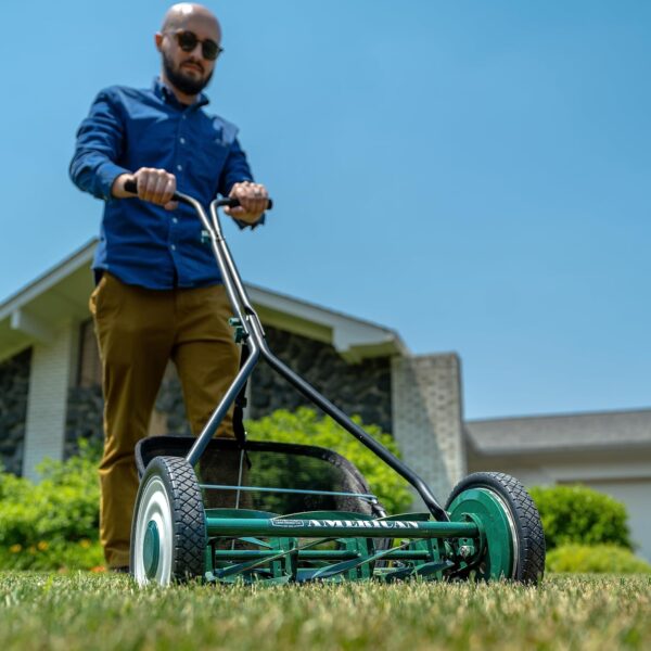 American Lawn Mower Company 1725-16GC 16-inch 7-Blade Reel Mower with Grass Catcher, Specialty Grass Mower, Green - For Sale - Price - Image 7