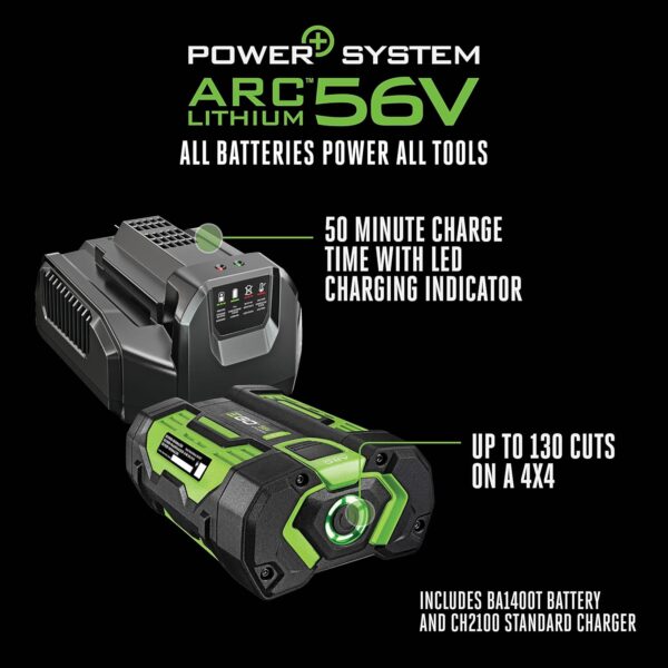 EGO Power+ CS1611 16-Inch 56V Lithium-ion Cordless Chainsaw - Battery and Charger Included, Black - For Sale - Price - Image 10