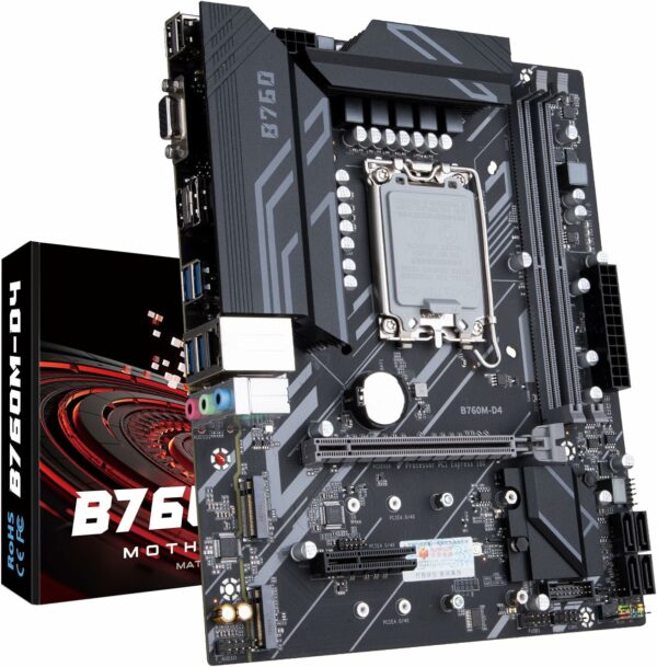 B760M-D4-A Compact High-End LGA 1700 Motherboard Supporting 12th/13th Gen CPUs, Boasting Exceptional Connectivity and Efficient Power Delivery - For Sale - Price