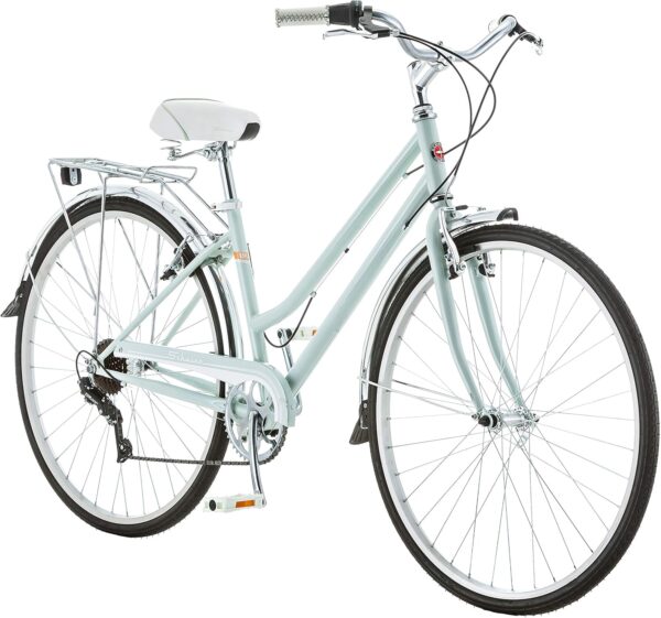 Schwinn Wayfarer Adult Hybrid Bike, Mens and Womens, Step-Over or Step-Through Frame Options, 7-Speed Drivetrain, Rear Rack, 700C Wheels - For Sale - Price