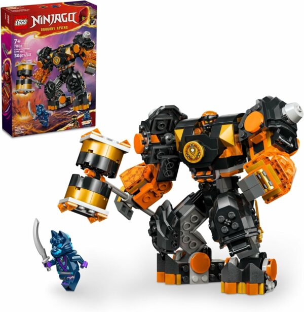 LEGO NINJAGO Cole’s Elemental Earth Mech Mini Ninja Toy, Customizable Action Figure Adventure Toy with Cole and Wolf Warrior Minifigures, Ninja Gift for Boys, Girls and Kids Ages 7 and Up, 71806 - For Sale - Price