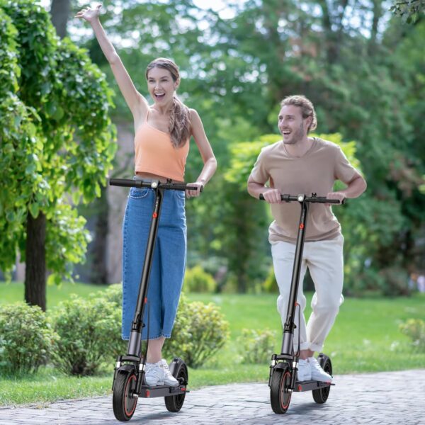 Electric Scooter Adult, Powerful 350W/500W Motor, Max Range 21-27 Miles, Max 19/21 MPH, Dual Braking System, Portable Folding Commuting (10'' Solid Tire-Dual Supension-23Miles) - For Sale - Price - Image 8