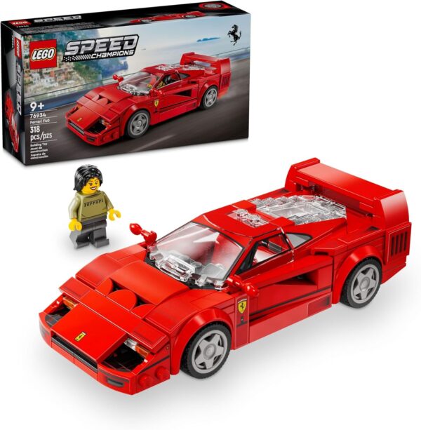 LEGO Speed Champions Ferrari F40 Supercar, Toy Car Model Building Set with Driver Minifigure, Collectible Ferrari Toy for Kids Ages 9 and Up, 76934 - For Sale - Price