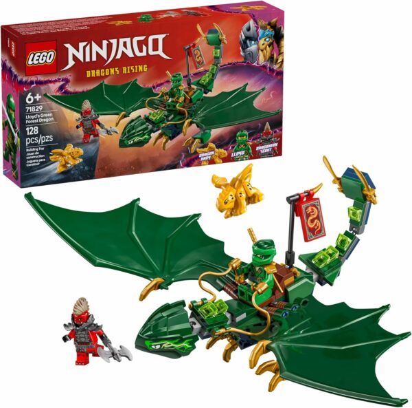 LEGO NINJAGO Lloyd's Green Forest Dragon Toy - Pretend Play Building Toy for Boys and Girls, Ages 6+ - Dragon Figurine with 2 Minifigures for Kids - Gift Idea for Birthdays - 71829 - For Sale - Price