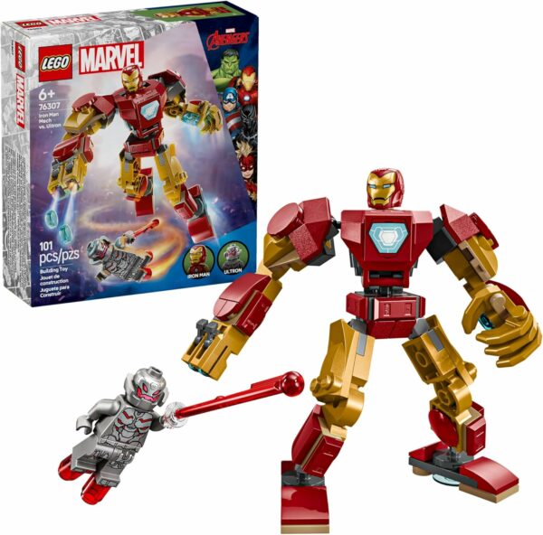 LEGO Marvel Iron Man Mech vs. Ultron Building Toy Set - Iron Man Toy for Kids, Boys and Girls, Ages 6+ - Buildable Action Figure - Superhero Gift for Birthday - 76307 - For Sale - Price