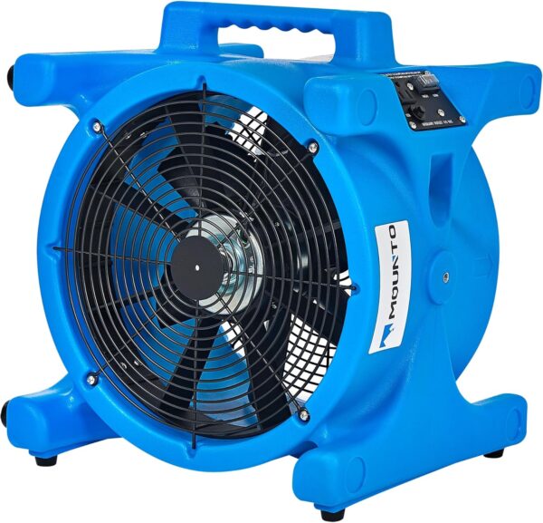 MOUNTO AM20DF 1/5 HP 1800 CFM Axial Air Mover Blower Fan - Powerful Down Draft Fan for Drying, Cooling, and Ventilation