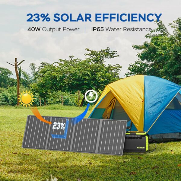 MARBERO Solar Generator 222Wh Portable Power Station with Solar Panel 40W Included Solar Power Bank with AC Outlet 300W Surge for Home Outages Camping Outdoor Adventure Emergency - For Sale - Price - Image 6