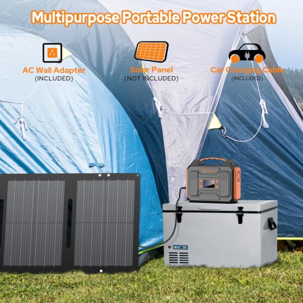 Portable Power Station 300W Solar Generator 280Wh (without Solar Panel), 110V Portable Power Bank with AC Outlet Pure Sine Wave, DC, USB QC3.0, External Lithium Battery Pack for Camping RV Home Use For Sale - Price - Image 4