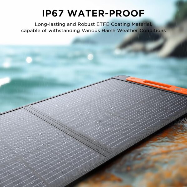 Upgraded 200 Watt Portable Solar Panel for Power Station,20V Foldable Solar Panel with Solar Angle Guide,23.5% High Efficiency IP67 Waterproof 4 Adjustable Kickstands for Camping RV Hurricane Blackout - For Sale - Price - Image 5