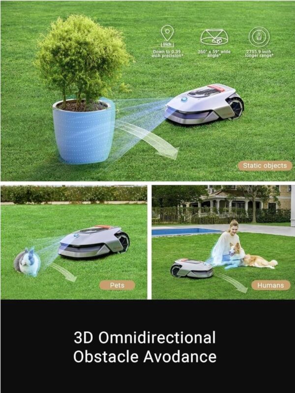 dreame Robotic Lawn Mower A1, Automatic Lawn Mower with Accurate Navigation and Obstacle Avoidance, U-Shape Path Planning, Perfect for Grass Cutting - For Sale - Price - Image 3