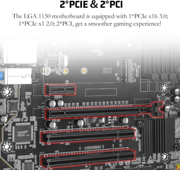 B85M PRO LGA 1150 Motherboard (Micro-ATX, DDR3, PCIe 3.0, NVME M.2, SATA 6Gb/s, VGA/DVI/HDMI-Compatible, Gigabit LAN) for Intel 4th Gen Core i7 i5 i3/Pentium/Celeron Series Processors - For Sale - Price - Image 3