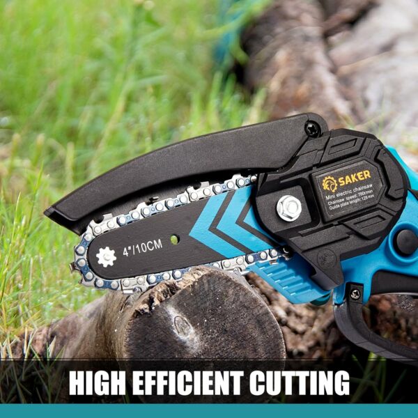 Saker Mini Chainsaw,Portable Electric Chainsaw Cordless,Handheld Chain Saw Pruning Shears Chainsaw for Tree Branches,Courtyard,Household and Garden Gifts for Men Dad Husband Women - For Sale - Price - Image 3