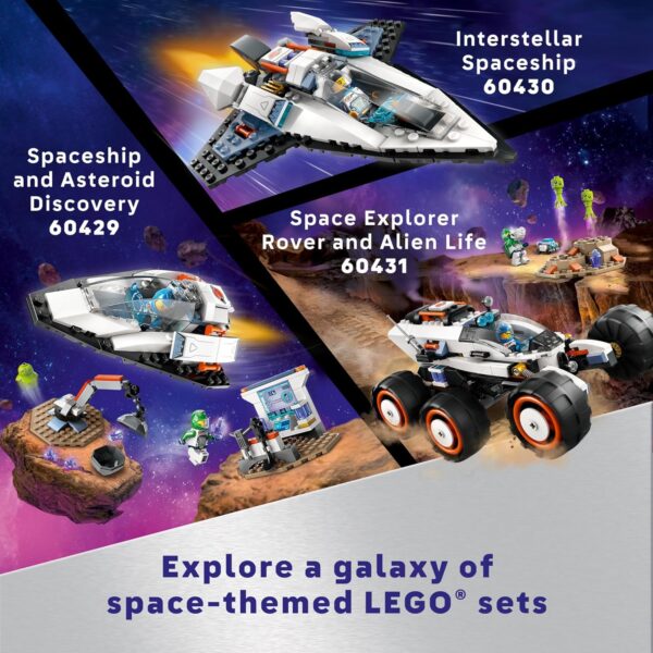 LEGO City Interstellar Spaceship Toy for Kids, Creative Play Space Toy, Building Set with Spacecraft Model, Drone, and Astronaut Figure, Building Toy for Boys, Girls and Kids Ages 6 and Up, 60430 - For Sale - Price - Image 6