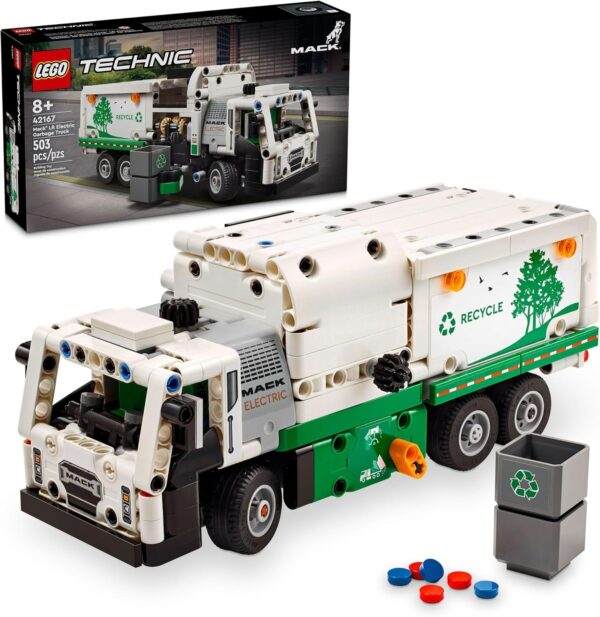 LEGO Technic Mack LR Electric Garbage Truck Toy, Buildable Kids Truck for Pretend Play, Great Gift for Boys, Girls and Kids Ages 8 and Up who Love Recycling Truck Toys and Vehicles, 42167 - For Sale - Price