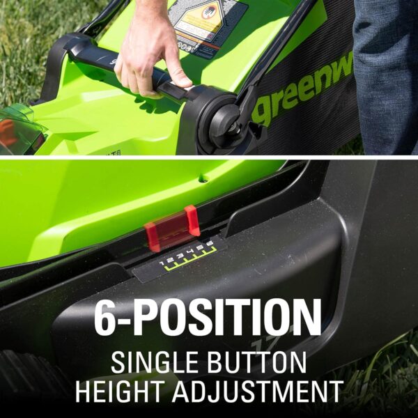 Greenworks 40V 17 inch Cordless Lawn Mower,Tool Only, MO40B01 - For Sale - Price - Image 9