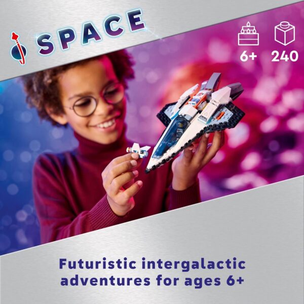 LEGO City Interstellar Spaceship Toy for Kids, Creative Play Space Toy, Building Set with Spacecraft Model, Drone, and Astronaut Figure, Building Toy for Boys, Girls and Kids Ages 6 and Up, 60430 - For Sale - Price - Image 2