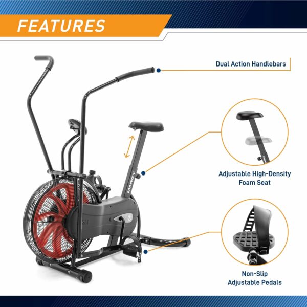 Marcy Air-Resistance Exercise Fan Bike With Dual Acction Handlebars - For Sale - Price - Image 7