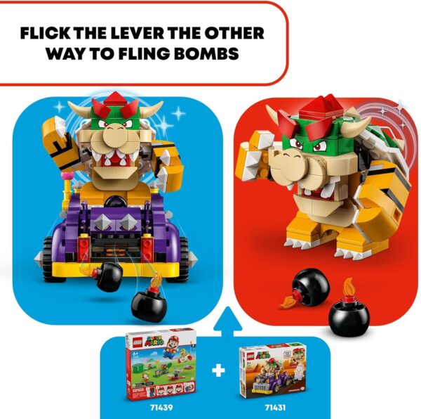 LEGO Super Mario Bowser’s Muscle Car Expansion Set, Collectible Bowser Toy for Kids, Gift for Boys, Girls and Gamers Ages 8 and Up, 71431 - For Sale - Price - Image 5