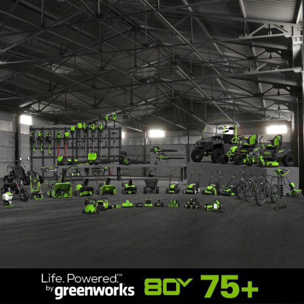 Greenworks 80V (75+ Compatible Tools) 20” Brushless Cordless Snow Blower, 2.0Ah Battery and Charger Included - Image 8